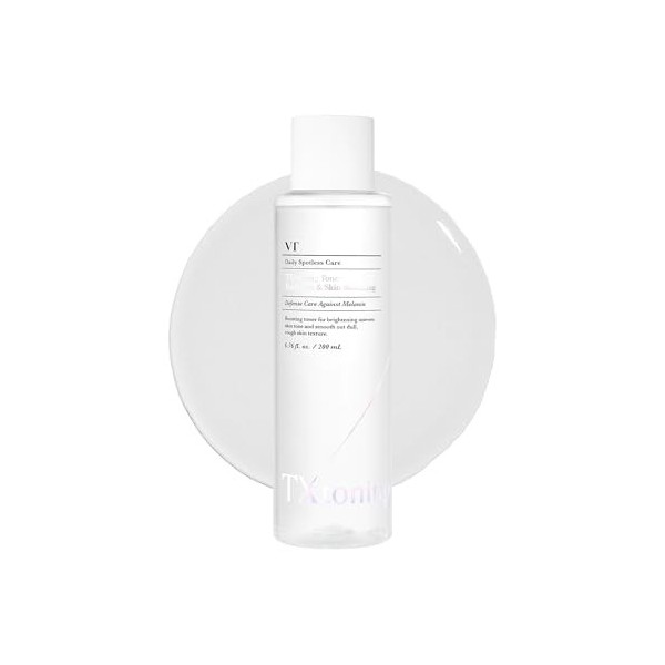 VT COSMETICS Tonique Facial TX à lAcide Tranexamique, Niacinamide, Glutathion, Hydratant, Tonique Rafraîchissant pour Taches
