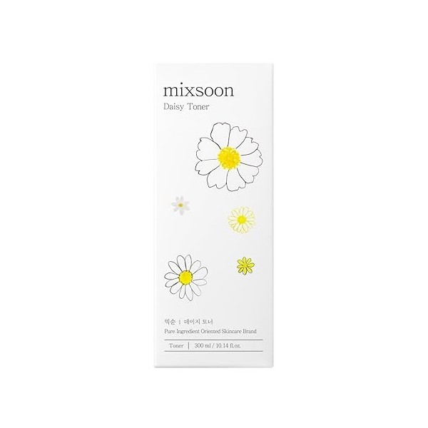 mixsoon Daisy Toner, Toner Éclaircissant & Hydratant, Extrait de Fleur de Marguerite, Teint Uniforme, Soin Hydratant & Apaisa