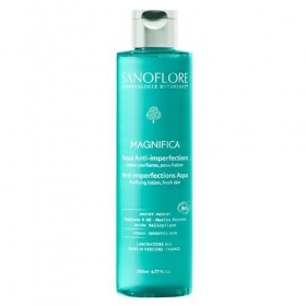 Sanoflore Aqua Magnifica, Lotion Purifiante Bio pour Peau Mixte et Grasse, Complexe 9 HE et Menthe Poivrée, 200 ml Lotions To...
