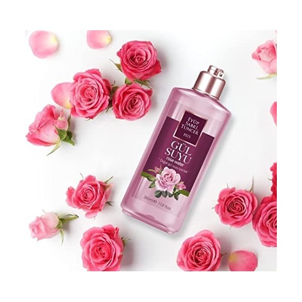 Eyüp Sabri Tuncer Eau de Rose Pure pour le Visage Sans Alcool | Hydrolat 100% | Toner | Gülsuyu | Dissolvant de Maquillage 3 ...