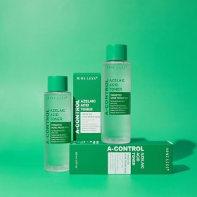 NINELESS A-Control Toner Acide Azélaïque 150 ml avec Acide Glycolique, Acide Citrique, Acide Lactique et Niacinamide