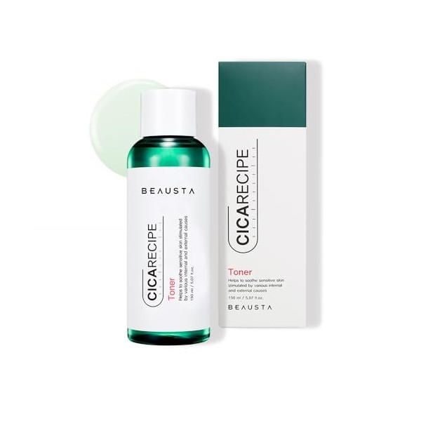 Tonique visage Centella Asiatica Peaux Sèches Sensibles / Effet apaisant et Hydratant / Beausta Cicarecipe 150 ml / Skincare 