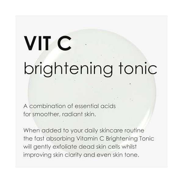 Rodial Vit C Lotion Tonique Eclaircissante Deluxe 100 ml, Exfoliant et Hydratant - Acides Glycolique et Lactique pour une Exf