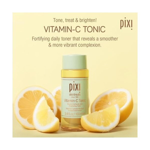 Pixi Tonique À La Vitamine C, Tonique Éclaircissant Et Apaisant Pour Le Visage, Améliore La Luminosité De La Peau, Infusé DA ...