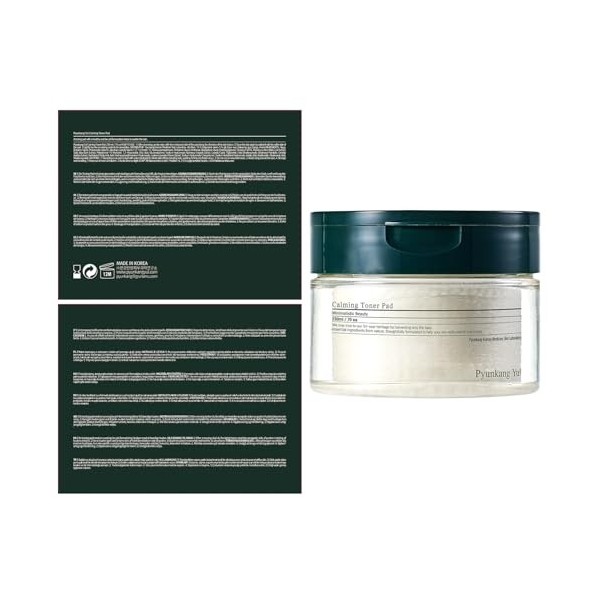[PKY] Pyunkang Yul Calming Toner Pads, Disques Toniques Apaisants pour Peaux Sensibles & Acnéiques, Exfoliation Douce & Hydra