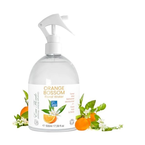 bleu & marine Bretania - Hydrolat Eau Florale dOrange 500ml | Nettoyage de la Peau | Anti-Rides | Parfum Rafraîchissant | Ec