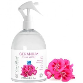 Tonique Hydrolat Eau Florale de Géranium 100% Naturel | Nettoyant Peau Grasse | Anti-Inflammatoire | Adoucit et Protège la Pe