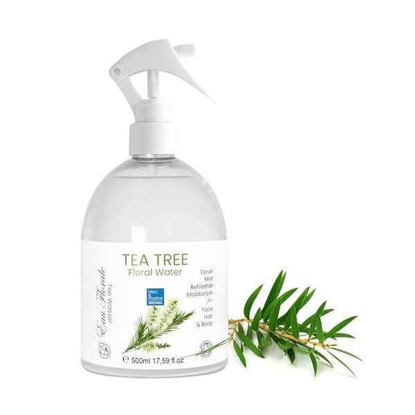 bleu & marine Bretania - Hydrolat dArbre à Thé Eau Florale 500 ml | Tonique Tea Tree | Soin Purifiant Visage et Corps | Anti