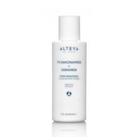 Alteya Toner à leau de rose pour affiner les pores 120 ml avec 7 % de niacinamide + céramide – Réduit les pores et lhyperpi