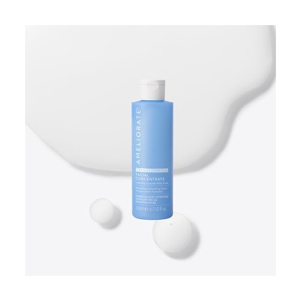 AMELIORATE Transforming Facial Concentrate 200ml | Clinically Proven Pore Refining Toner for Face | Hydrates, Brightens & Smo