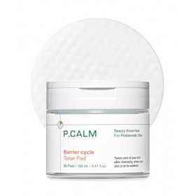 PCALM Barrier Cycle Lot de 60 tampons toniques végétaliens pour le visage coréen apaisant et hydratant Soin du sébum Exfolie 