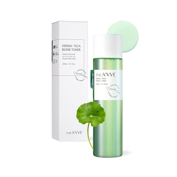 The AVVE Derma Teca Biome Toner végétalien coréen pour le visage avec Centella Asiatica Exfoliant pour peaux sèches et sensi