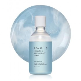 P.CALM Hyaluron Doubleshot Toner pour le visage 200 ml, hydratant en profondeur avec acide hyaluronique, glycoside de grycery
