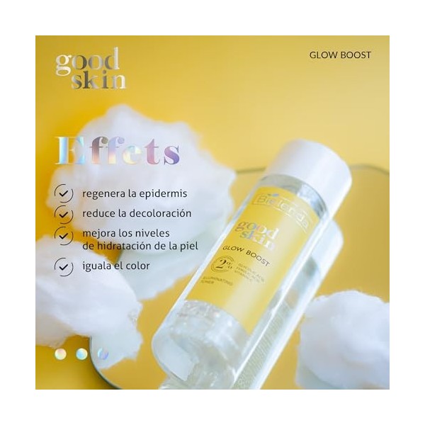 Bielenda Good Skin Glow Boost Tonique Éclaircissant, Lotion Visage à la Vitamine C, Acide Glycolique et Acide Férulique, Raff...