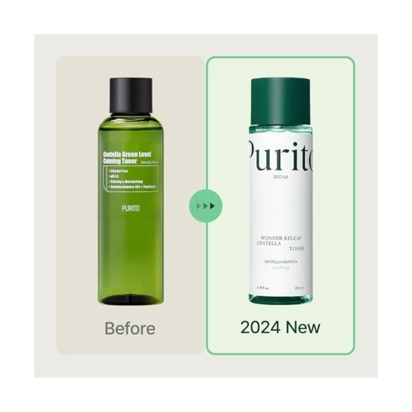 PURITO Centella Toner, 200ml 6.76 fl.oz, Korean Centella, Soothing, Hydration, Alchhole-Free Facial Toner for face, K-Beauty,...