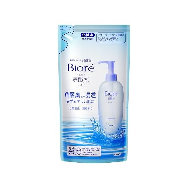 Biore URUOI JYAKU-SANSUI SHITTORI acescence-water toner - Refill 180ml japan import Lotions Toniques