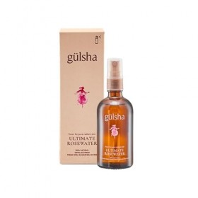 gülsha Ultimate Spray deau de rose 100 ml, 100 % eau de rose pure de Damascena, tonique hydratant, convient à tous les types