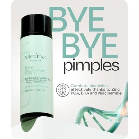 Meina Tonique exfoliant BHA à 2 %, acide salicylique pour le visage avec niacinamide et zinc, traitement de lacné, soin de l