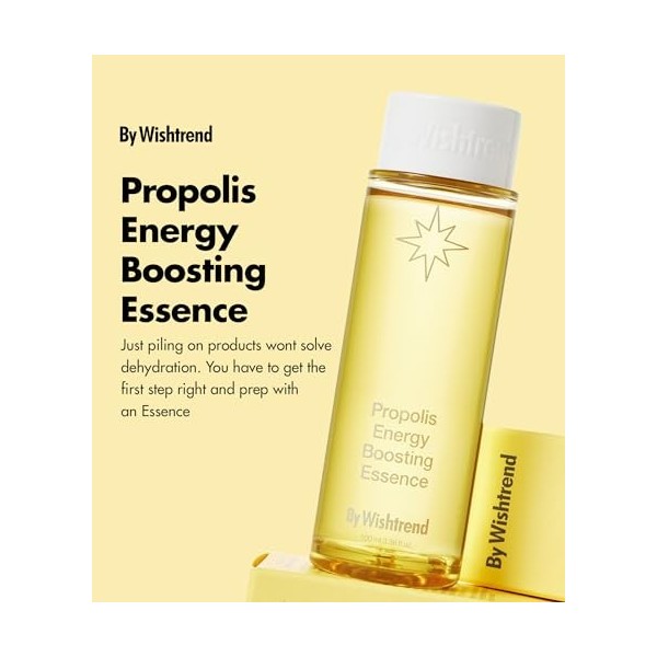 BY WISHTREND Essence énergisante à la propolis, sérum booster à la propolis et à la vitamine C, essence de premier traitement