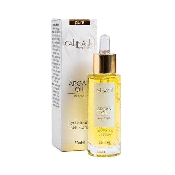 CALINACHI Argan Oil Cosmétique 30 ml – Soin multi-usages visage/cheveux/corps | Pure & naturelle, pressée à froid | Aide au c