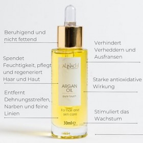 CALINACHI Argan Oil Cosmétique 30 ml – Soin multi-usages visage/cheveux/corps | Pure & naturelle, pressée à froid | Aide au c
