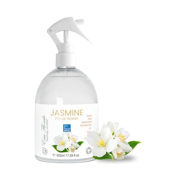 Hydrolat dEau de Jasmin Eau de Jasmin Nettoyant Peau Grasse Tonique Astringent Sébum Régulateur Maquillage Fixateur Effet Hy