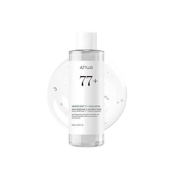 ANUA Heartleaf 77% Tonique apaisant I pH 5,5 Soin des problèmes, apaisant la peau, rafraîchissant, hydratant, purifiant, sans