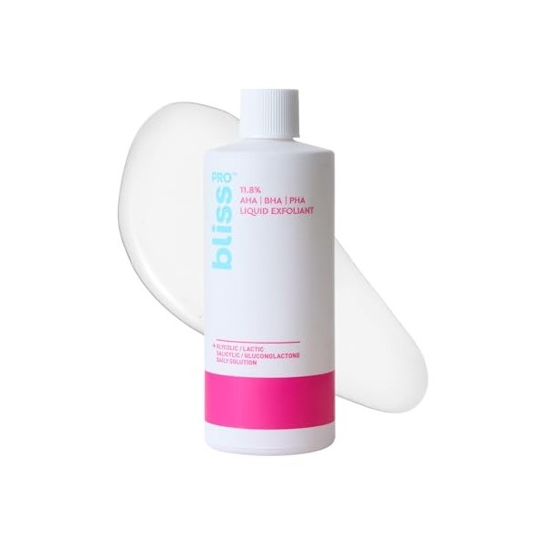 Bliss Exfoliant liquide BlissPro™ - Traitement exfoliant hebdomadaire avec 11,8% dAHA, BHA, PHA - 4 fl oz | Lisse la texture