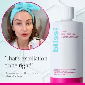 Bliss Exfoliant liquide BlissPro™ - Traitement exfoliant hebdomadaire avec 11,8% dAHA, BHA, PHA - 4 fl oz | Lisse la texture