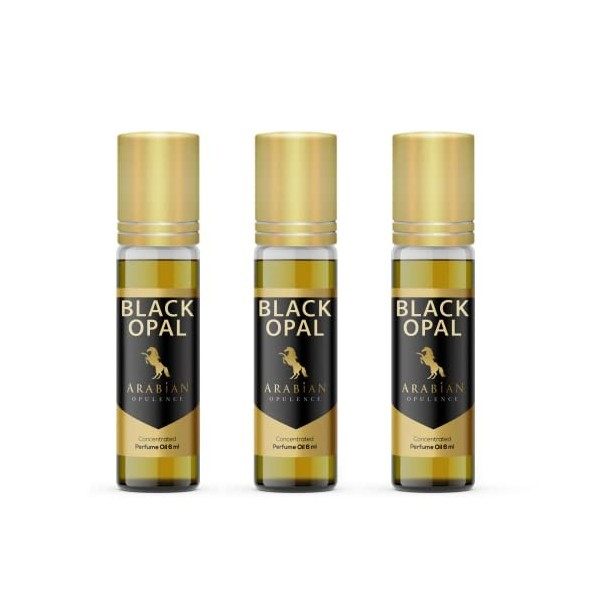 Arabian Opulence FR49 BLACK OPAL Huile de parfum pour femme Flacon roll-on de 6 ml/15 ml. Arabian Opulence. Vanille/café/sucr