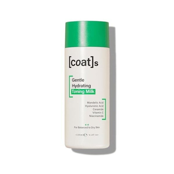 Coats Lait tonifiant hydratant doux – Skin Toner for Face. Ceramides + acide hyaluronique. Vitamine E + vitamine C. Hydrating