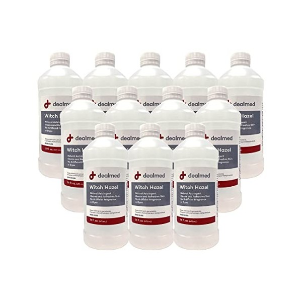 Dealmed Hamamélis, 473,6 g | Astringent naturel nettoie et rafraîchit la peau | Sans parfum ni colorant artificiel lot de 1 ...