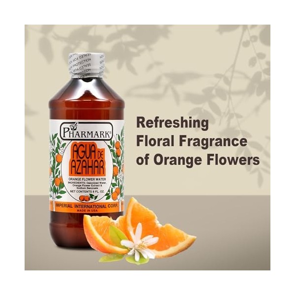Agua De Azahar 4 Oz. Orange Flower-Blossom Water by Pharmark