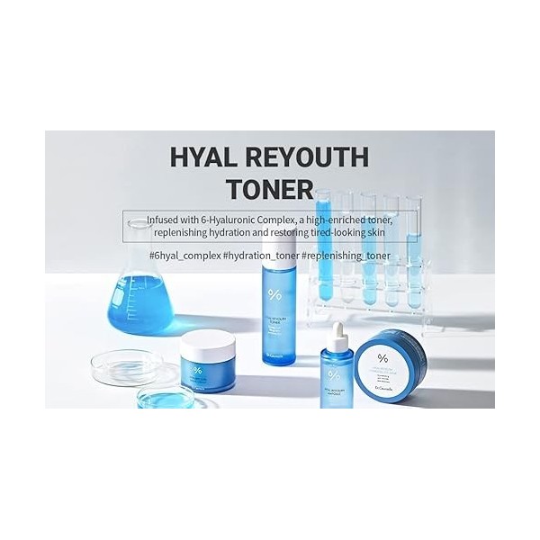 Dr.Ceuracle Hyal Reyouth Toner | Hydratation à Absorption Rapide avec Acide Hyaluronique et Panthénol | Skinoir Hydratant Rad