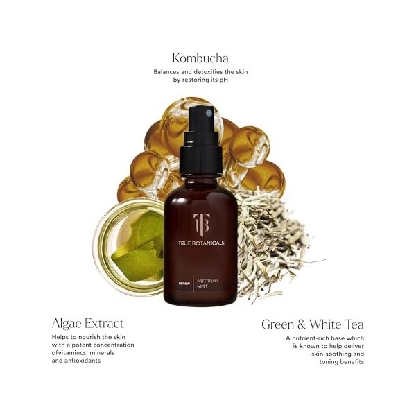 True Botanicals Brume nutritive naturelle Renew pour le visage