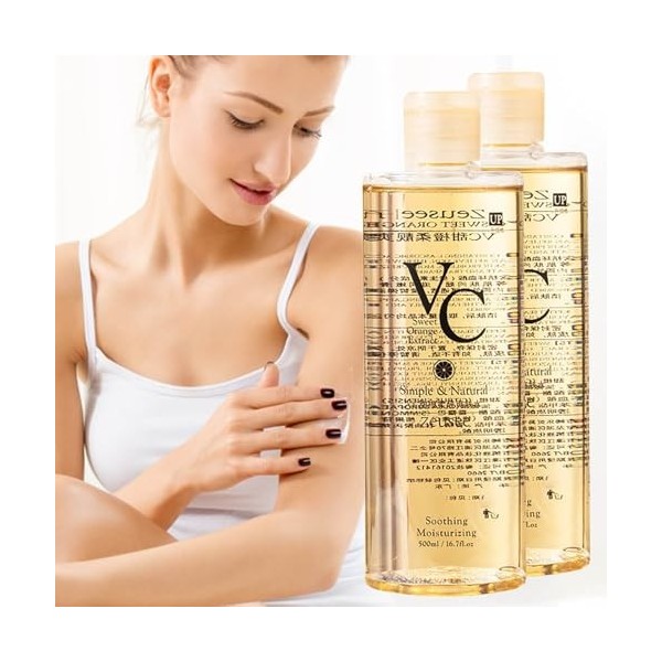 Lot de 2 toners 2025 VC - 500 ml - Soin coréen de la peau - Vitamine C - Hydra-Lock - Luminance Boost - Raffinement des pores...