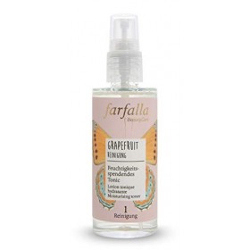farfalla Tonic 100 - Nettoyant de pamplemousse - Hydratant - Cosmétique naturel certifié - Transparent - 80 ml