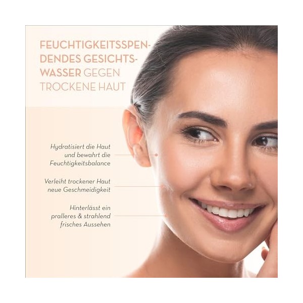 JEAN DARCEL DÉMAQUILLANTE Tonique Hydratant - Tonique Hydratant Visage Anti Peau Sèche - Avec Acide Hyaluronique & Aloe Vera