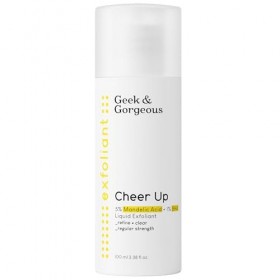Geek & Gorgeous Cheer Up 6% Mandelic and BHA – Exfoliant liquide, pour pores dilatés, gras, acné et marques post-acné – peaux