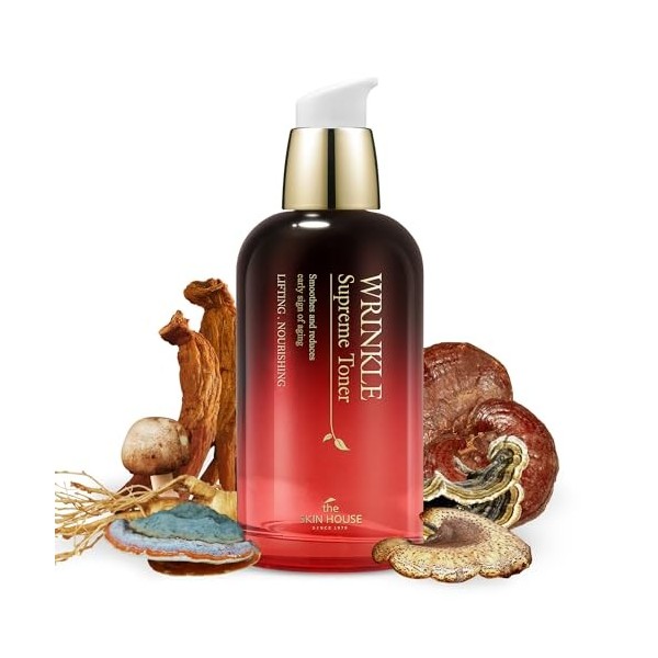The Skin House Wrinkle Suprême Toner 130 ML à effet anti-âge, contient divers nutriments nécessaires à la peau