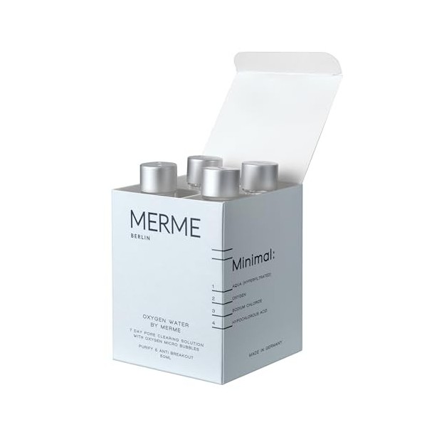MERME Berlin Oxygen Water Visage – tonique purifiant aux microbulles d’oxygène, réduit les impuretés & rafraîchit la peau – 5