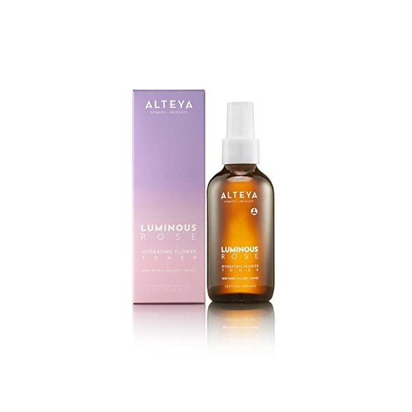 Alteya Organics Rose Hydratante Lumineuse Fleur Toner 120 ml - Soins de la peau naturels purs certifiés biologiques NaTrue