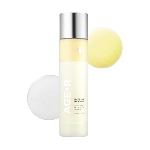 Medicube Age-R Glutathione Glow Toner - Milky 2 phases avec peptides & glutathion pour effet Glass Skin - Teint radieux et hy