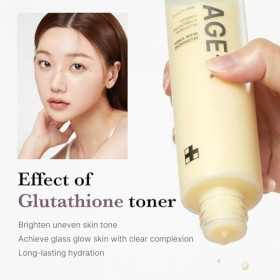 Medicube Age-R Glutathione Glow Toner - Milky 2 phases avec peptides & glutathion pour effet Glass Skin - Teint radieux et hy