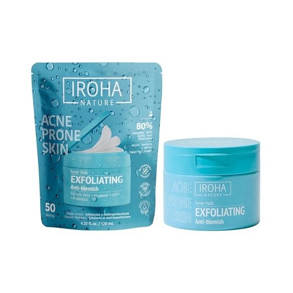 IROHA NATURE - Boucliers toniques Gommages anti-imperfections Acide salicylique et probiotiques | Tendance de lacné Tonique ...