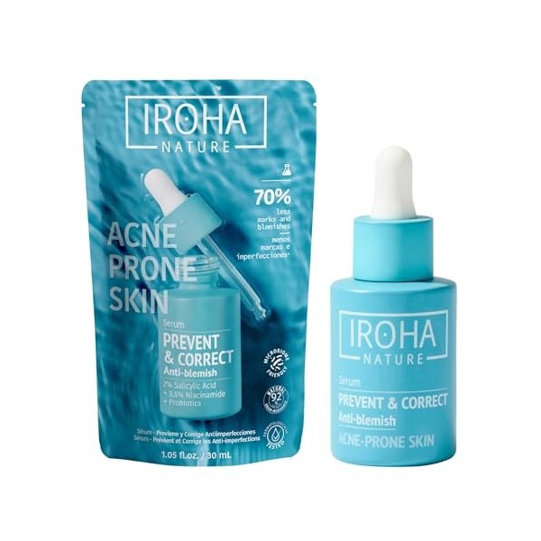 IROHA NATURE - Boucliers toniques Gommages anti-imperfections Acide salicylique et probiotiques | Tendance de lacné Tonique ...