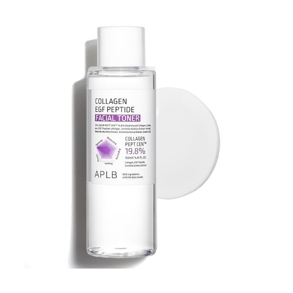 APLB Tonique pour le visage au collagène au peptide | Collagène Pept Cen 19,8 % 5,41 Fl.Oz/Korean Skincare, soin de lélastic