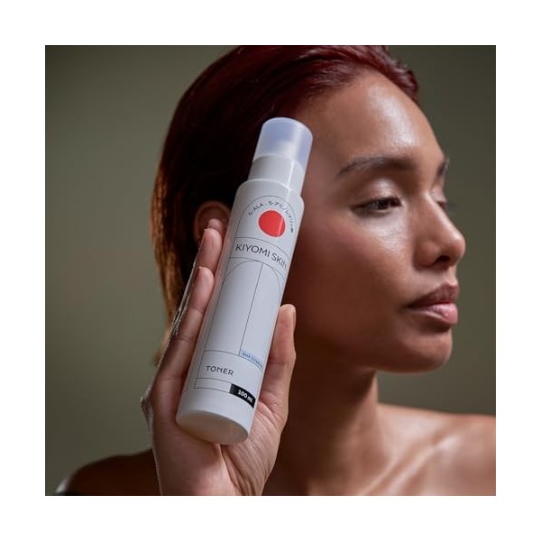 KIYOMI SKIN Tonique rafraîchissant pour le visage avec 5-ALA, ginseng et thé vert - Hydrate intensément - Apaise et régénère 