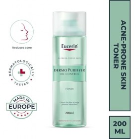 Eucerin Dermopurifyer Huile Contrôle Tonique 200ml à Tendance aux Imperfections Peau Non-Comedogenic