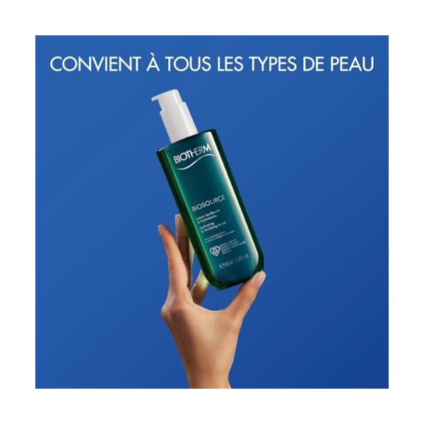 Biotherm, Biosource Lotion Tonique, Nettoie, Hydrate et Tonifie la Peau, Enrichi en Biotech Plankton, Pour Peaux Normales à M...